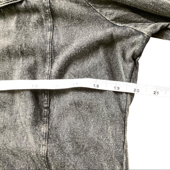 Long sleeve grey stonewashed tunic top - Picture 9 of 16